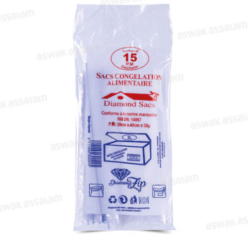 SACS DE CONGELATION 29*40CM 15 UNITES DIAMOND SAC