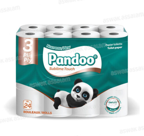 PAPIER HYGIENIQUE 3 PLIS 24 ROULEAUX PANDOO