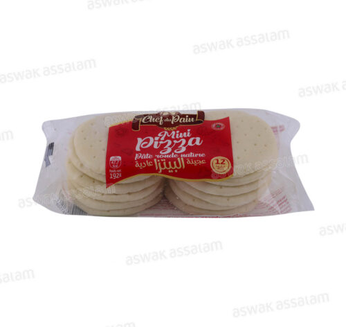 PATE MINI PIZZA RONDE NATURE 12 UNITES 192G CHEF DU PAIN