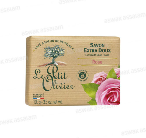 SAVON EXTRA DOUX ROSE 100G LE PETIT OLIVIER