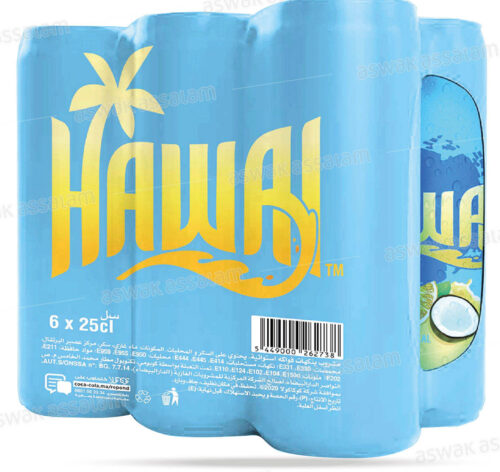 HAWAI CANNETTE SLIM PACK 6*25CL