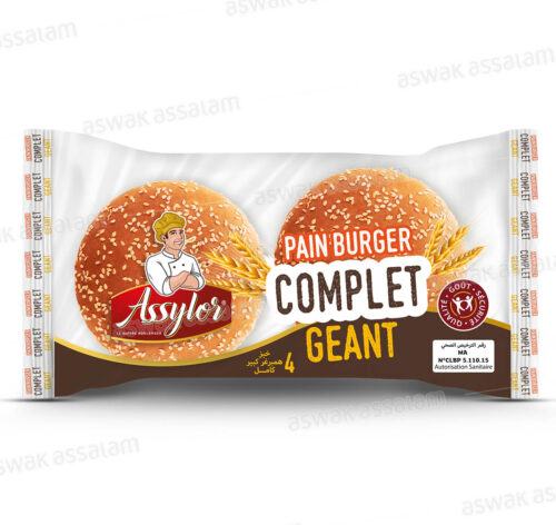 PAIN BURGER GEANT COMPLET 4 UNITES ASSYLOR