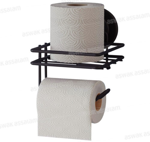 PORTE-PAPIER HYGIENIQUE EN METAL NOIR