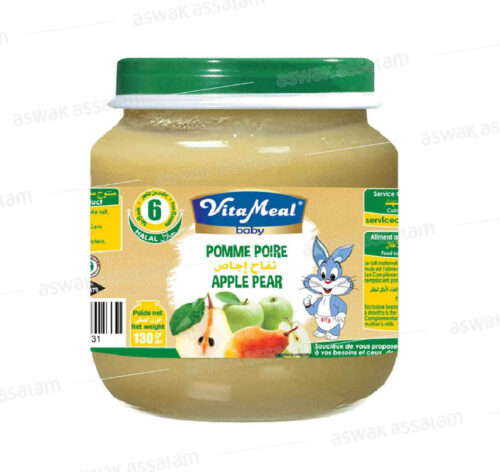 COMPOTE POMME ET POIRE 130G VITAMEAL