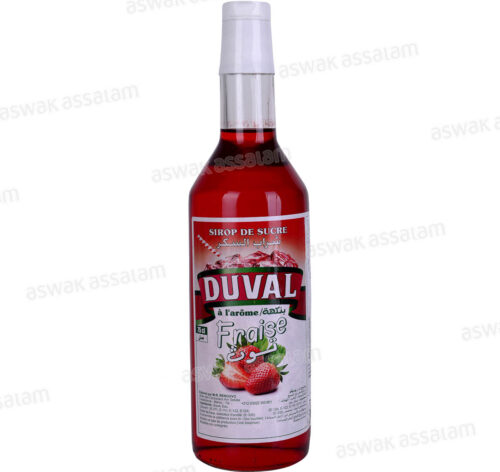 SIROP DE SUCRE AROME FRAISE 75CL DUVAL