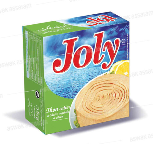 THON ENTIER A L’HUILE VEGETALE ET CITRON 85G JOLY