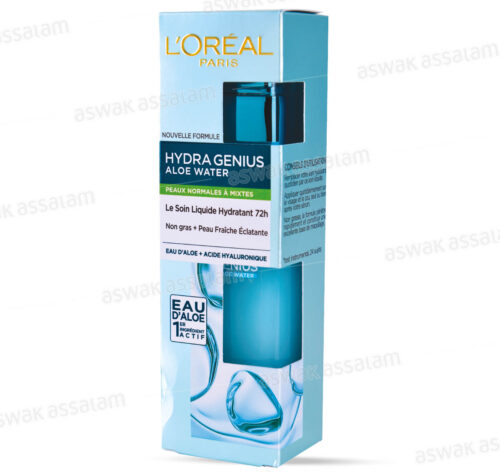 SOIN LIQUIDE HYDRATANT HYDRA GENIUS ALOE WATER PEAU SECHE A SENSIBLE 70ML L’OREAL