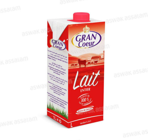 LAIT UHT ENTIER 1L GRAN COEUR