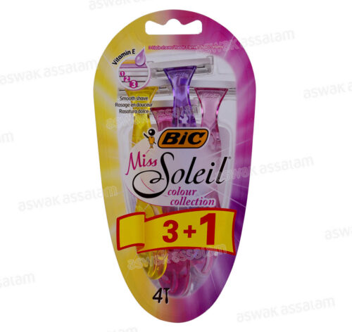 RASOIR MISS SOLEIL 3 UNITES + 1 GRATUITE BIC