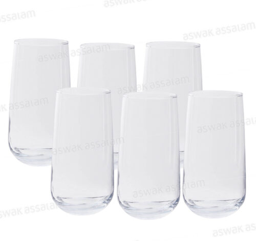 6 VERRES A EAU FORME HAUTE 480ML LAV