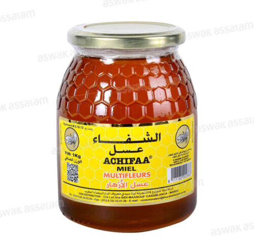 MIEL MULTIFLEURS BOCAL VERRE 1KG ACHIFAA