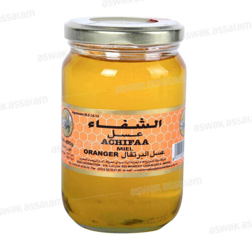 MIEL PUR ORANGER BOCAL VERRE 450GR ACHIFAA