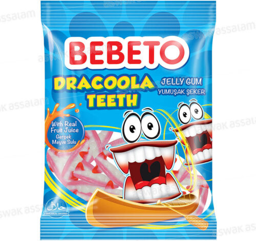 GOMMES DRACOOLA TEETH 100G BEBETO
