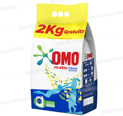 LESSIVE MATIC CITRON VERVEINE 6KG OMO (2KG INTEGRES GRATUITS)