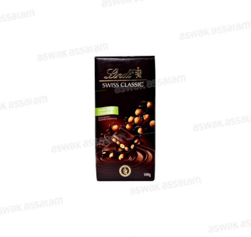 CHOCOLAT SWISS CLASSIC NOIR NOISETTES 100G LINDT
