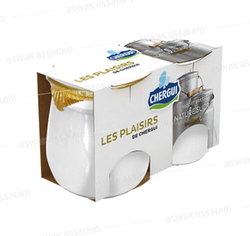 YAOURT BRASSE NATURE SUCRE 125G LES PLAISIRS CHERGUI