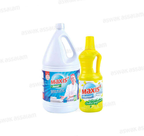 LOT EAU DE JAVEL 2,5L + NETTOYANT MENAGER 1L MAXIS’