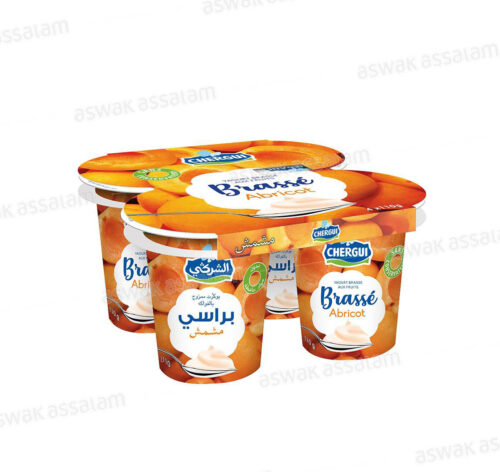 YAOURT BRASSE ABRICOT 4*110G PACK CHERGUI