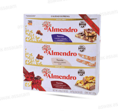 PACK DE 3 PAQUETS DE NOUGAT 225G TURRON EL ALMENDRO