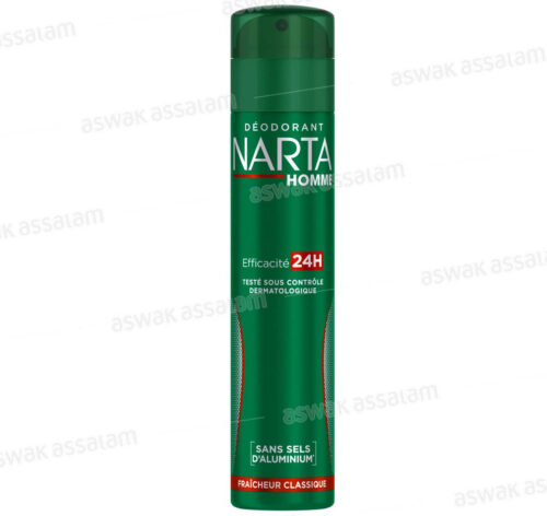 DEODORANT FRAICHEUR CLASSIQUE ATOMISEUR POUR HOMME 200ML NARTA