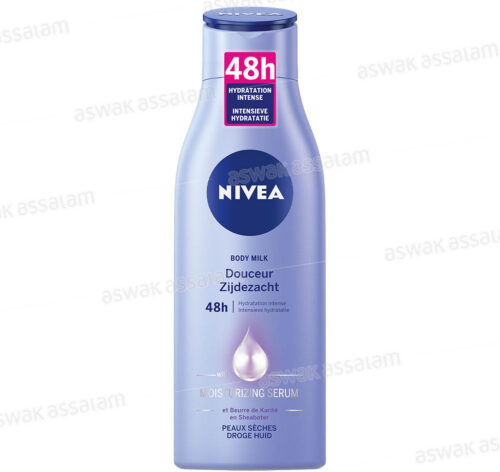 LAIT CORPS DOUCEUR HYDRATATION INTENSE AU BEURRE DE KARITE POUR PEAUX SECHES 250ML NIVEA
