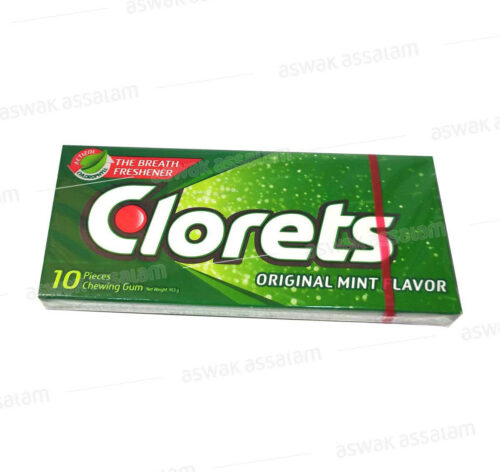CHEWING-GUM MINT NEW 10 PIECES CLORETS ORIGINAL