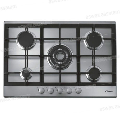 PLAQUE DE CUISSON ENCASTRABLE 5 FEUX INOX CHG74 CANDY