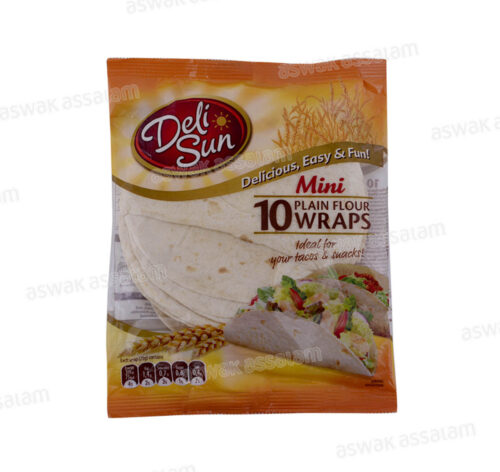 MINI WRAPS DE FARINE DE BLE 10 UNITES 250G DELI SUN
