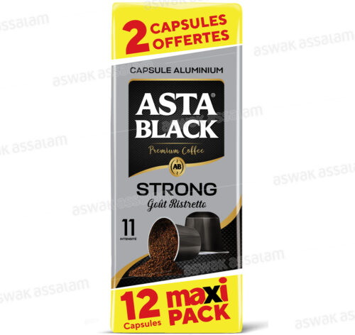 CAFE STRONG BOITE 10 CAPSULES ASTA BLACK (2 CAPSULES GRATUITES)