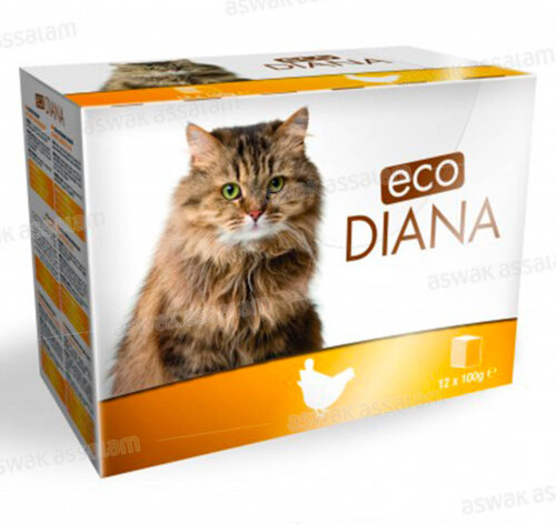 PATE DE POULET EN BARQUETTE POUR CHAT 12*100G PACK ECO DIANA