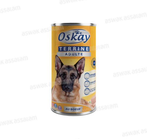 TERRINE AU BOEUF POUR CHIEN ADULTE 400G OSKAY