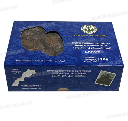 DATTES MAJHOUL CALIBRE LARGE 1KG GOLDEN PALMIERS ORIGINE MAROC