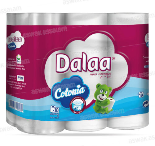 PAPIER HYGIENIQUE 2 PLIS 18 ROULEAUX DALAA