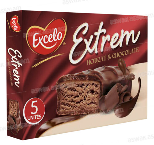 BARRE NOUGAT & CHOCOLAT EXTREM PACK DE 5 UNITES 34G EXCELO