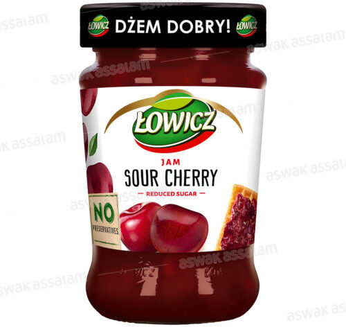 CONFITURE CERISE SUCRE REDUIT 280G LOWICZ