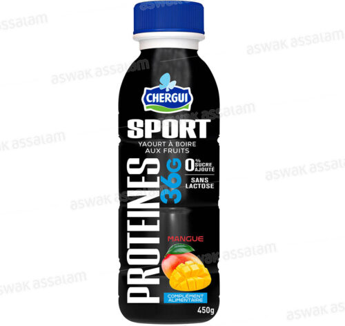 YAOURT A BOIRE PROTEINE MANGUE 450ML CHERGUI SPORT