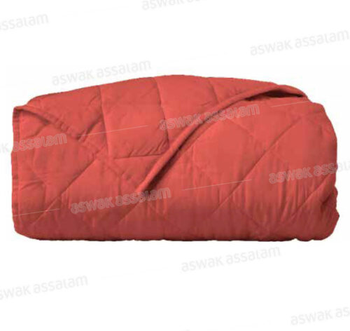 COUVRE-LIT 240*220CM + 2 TAIES D’OREILLER 50*70CM UNI BORDEAU