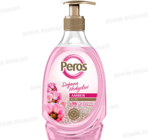 SAVON LIQUIDE A LA ROSE ET AMBRE 400ML PEROS