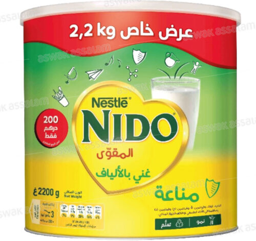 POUDRE DE LAIT RICHE EN FIBRES 2,2KG NIDO