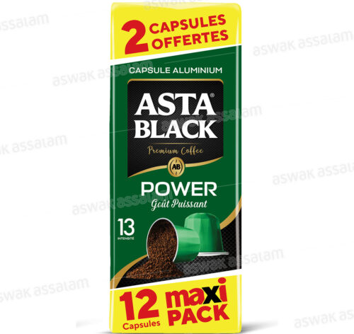 CAFE POWER BOITE 10 CAPSULES ASTA BLACK (2 CAPSULES GRATUITES)
