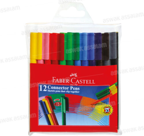 12 FEUTRES DE COULEUR CONNECTOR FABER-CASTELL