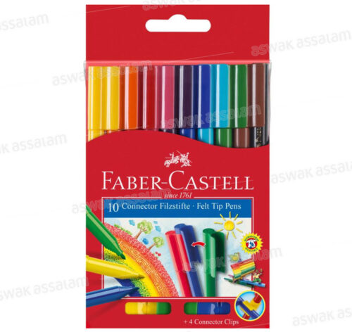 10 FEUTRES DE COULEUR CONNECTOR FABER-CASTELL