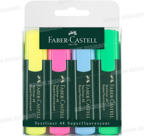 LOT DE 4 SURLIGNEURS FABER-CASTELL