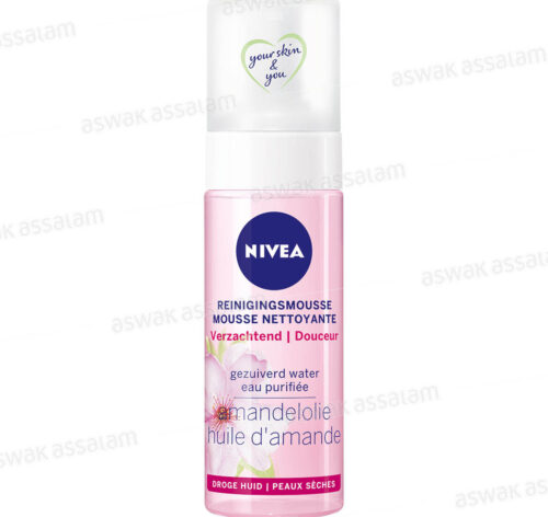 MOUSSE NETTOYANTE EAU PURIFIEE A L’HUILE D’AMANDE POUR PEAUX SECHES 150ML NIVEA