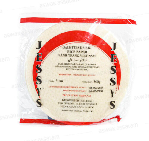 GALETTES DE RIZ 31CM 500G JESSY’S