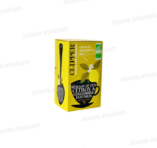 INFUSION CITRON & GINGEMBRE BIO 20 SACHETS CLIPPER