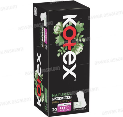 PROTEGE SLIP NORMAL 100% COTON EMBALLE 30 UNITES KOTEX