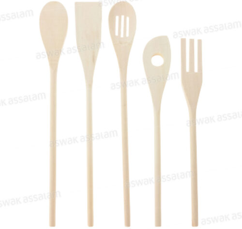 SET DE 5 USTENSILES DE CUISINE EN BOIS