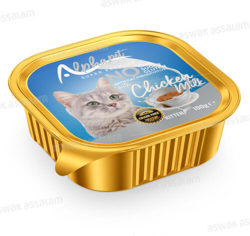 BARQUETTE PATE POULET POUR CHAT 100G ALPHAPET