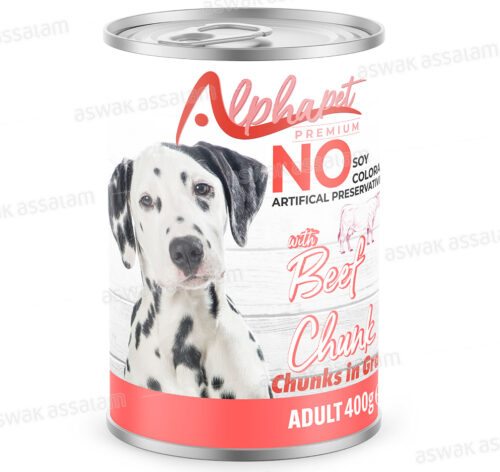 BOUCHEES BOEUF POUR CHIEN ADULTE 400G ALPHAPET